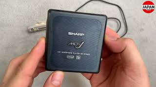 SHARP Portable Minidisc player　シャープ　MD-ST800-H　グレー　ポータブルMDプレーヤー　MDLP対応 MD再生専用機 MDウォークマン