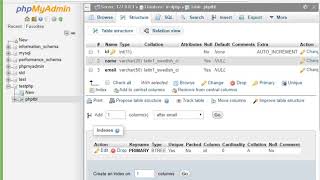 PHP Tutorial : 8 Create mysql database, tables and insert data using php