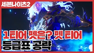 세븐나이츠2 현 시점 전플 펫 1티어는? 펫 티어 등급표 공략 [사키엘TV]