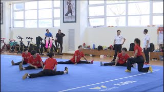 China's national Wushu team trains ahead of Hangzhou Games
