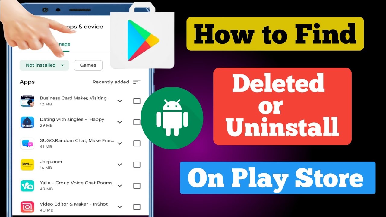 How To Find Deleted/Uninstalled Apps From Play Store || Check Recently ...