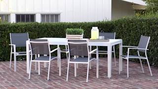 The Del Mar Modern White Dining Collection by Hanover