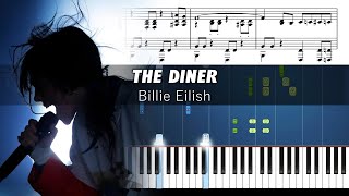 Billie Eilish - THE DINER - Piano Tutorial with Sheet Music