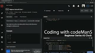 Codewars 8 kyu Beginner Series #2 Clock Javascript
