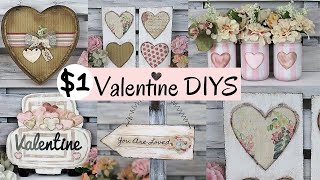 5 NEW DOLLAR TREE VALENTINE DIYS/HIGH END VALENTINE DIYS/FARMHOUSE DIY HOME DECOR/TRASH TO TREASURE