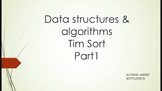 Tim Sort Algorithm Part 1 Scala