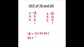 How to Find the Highest Common Factor (HCF) of 18 and 30 / GCF of 18 and 30