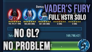 WORLD'S FIRST NON-GL HSTR SOLO - VADER'S FURY | Full Sith Triumvirate Raid Solo | SWGoH