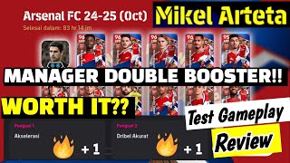 MIKEL ARTETA MANAGER DOUBLE BOOSTER - ARSENAL PACK 2024-2025 | REVIEW & TEST GAMEPLAY ONLINE MATCH