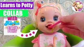 💖 Lydia's Morning Routine + Accident?! 😄 Learns to Potty Baby Alive Collab with Aloha Baby Dolls🌺