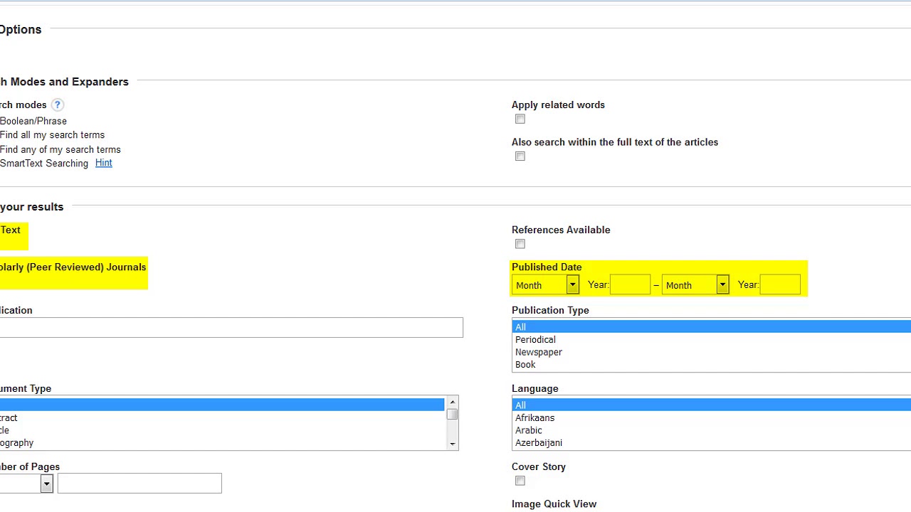 Ebsco Advanced Searching Youtube