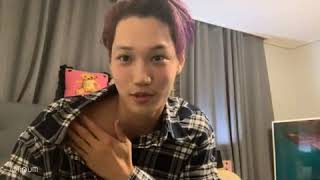 190720 EXO KAI SHOW HIS TATTOO (#김종인) INSTAGRAM LIVE