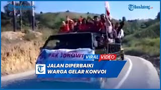 Viral Warga Gelar Konvoi Syukuran Jalan Diperbaiki dan Diaspal