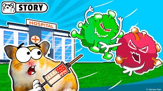 Hamster vs Virus in a Hospital hamster maze 💊 Homura Ham