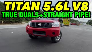 2011 Nissan Titan 5.6L V8 TRUE DUAL EXHAUST w/ STRAIGHT PIPES!