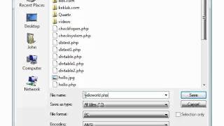 Creating your first PHP program