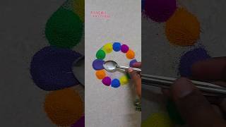 Easy rangoli tricks 2023 #rangoli #flowerangoli #rangolidesigns #satisfyingsandartrelaxingrangoli