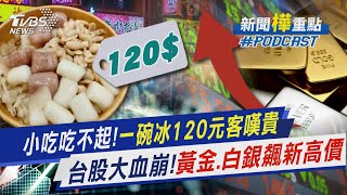 小吃吃不起!一碗冰120元客嘆貴　台股大血崩!黃金.白銀飆新高價｜新聞\