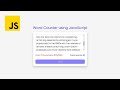 Word Counter using Javascript | Javascript projects