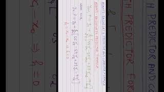 Multi-Step Methods - Adam's Bashforth Predictor and Corrector Formula