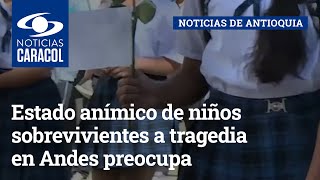 Estado anímico de niños sobrevivientes a tragedia en Andes preocupa a sus familias