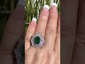 18k Gold GIA Certified Vivid Green Tsavorite Garnet Diamond Ring for sale