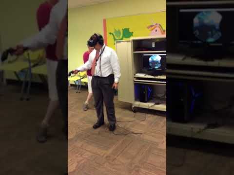 City Manager Rick Davis tries out VR at Baytown Library City Manager Rick Davis tries out VR at Baytown Library