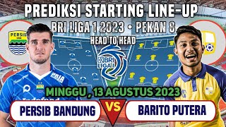 Prediksi Starting Line-up BRI Liga 1 2023 - PERSIB BANDUNG vs BARITO PUTERA Live di Indosiar