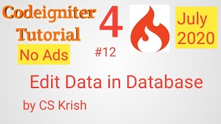 How to Edit Data in Database using Codeigniter 4 tutorial in Hindi