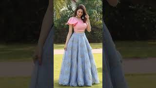 Party wear long skirt and crop top designs 🥰 #style #trending #shorts