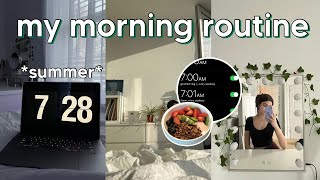 7AM PRODUCTIVE SUMMER MORNING ROUTINE 2022! studying, cooking, grwm (productive & healthy habits)