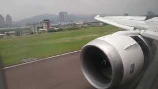 【4K動画】着陸映像 ビジネスクラス ANA B787 台北松山空港 着陸後～機内アナウンス 無編集 Landing