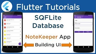 Flutter: Building UI for NoteKeeper App. [ SQLite Database Tutorial using SQFlite Plugin ] #4.2