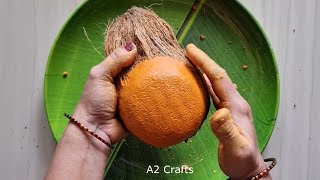 Varamahalakshmi Devi Face Making using Coconut And Sandal Powder(Shreeghanda/Chandan Powder)