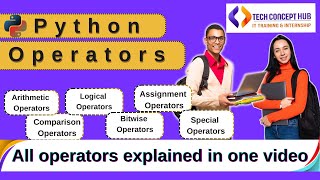 Learn Python Operator in One Video: Arithmetic, Logical, Assignment, Comparison & Bitwise Operator.