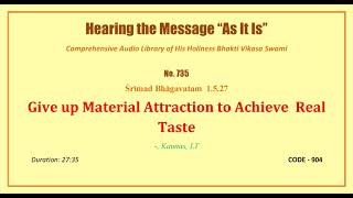 0735 SB 1 5 27, Give up Material Attraction to Achieve  Real Taste, Kaunas, LITHUANIA, CODE   904 mp