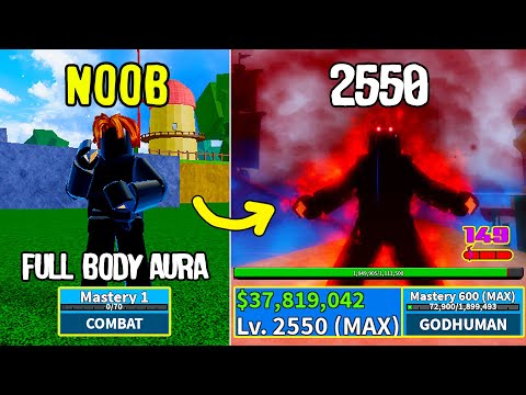 Noob Full Body Aura! Lvl 0 to Max Pro Every Fighting Style & Full Human V4 Awakening Update 20