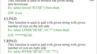 SQL Single Row Functions 7
