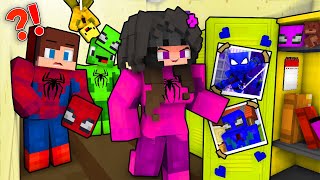 Pink Spider Girl fell in Love with Blue Spider-Man no JJ Red - Maizen Minecraft Animation with Mikey