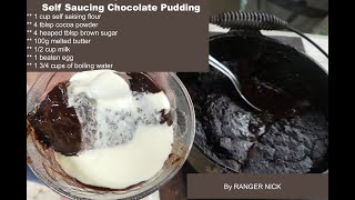 Self Saucing Chocolate Pudding - camp oven dessert