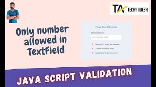 Number validation using javascript (input field will not allow type other than numeric)