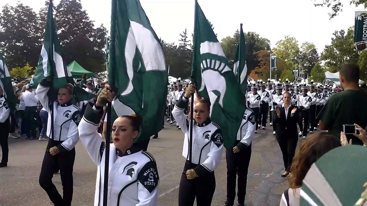 Spartan Marching Band March To Stadium 2017 - YouTube