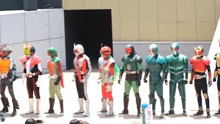 仮面ライダー達が大集合!  握手会あとに整列!!  高画質!  後編