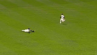 Kubel lays out to rob Ethier of a hit