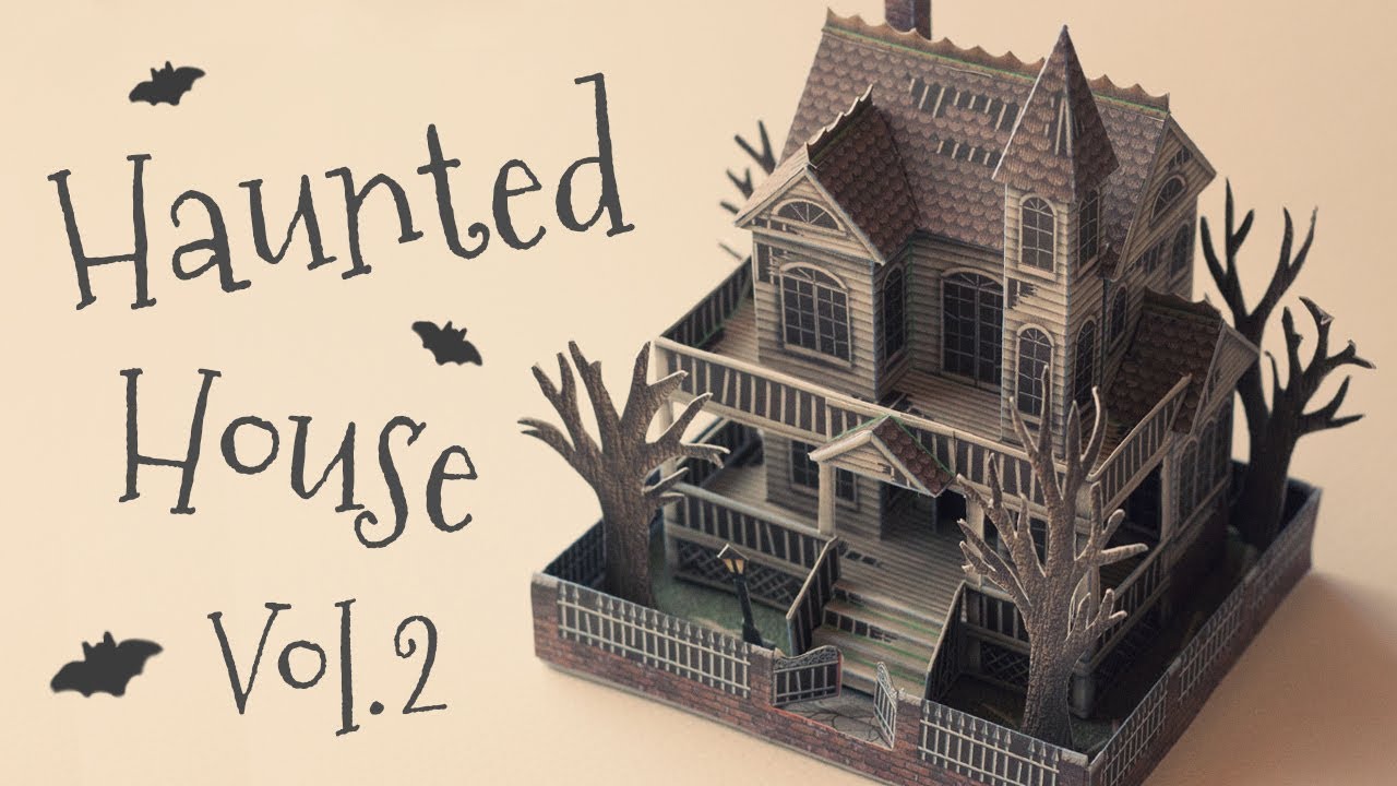 DIY Halloween Ghost House Papercraft (step By Step Tutorial) - YouTube