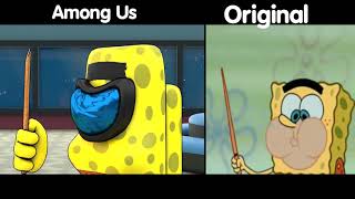 SpongeBob VS Among Us Comparison Compilation