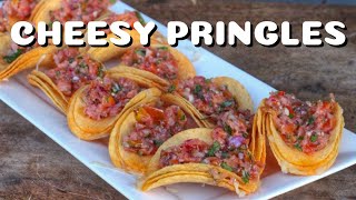 CHEESE PRINGLES with quick SALSA - perfect SNACK IDEA at HOME - 0815BBQ - International