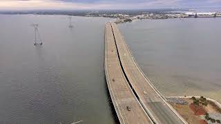 Hathaway and Dupont Bridges and harbor in Panama City Fl day and night 2022! (Full Video)