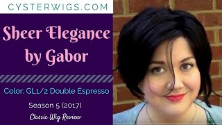 CysterWigs Wig Review: Sheer Elegance by Gabor, Color: GL1/2 (Double Espresso) [S5E451 2017]