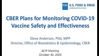 October 2020 ACIP Meeting - Post-authorization safety monitoring plans